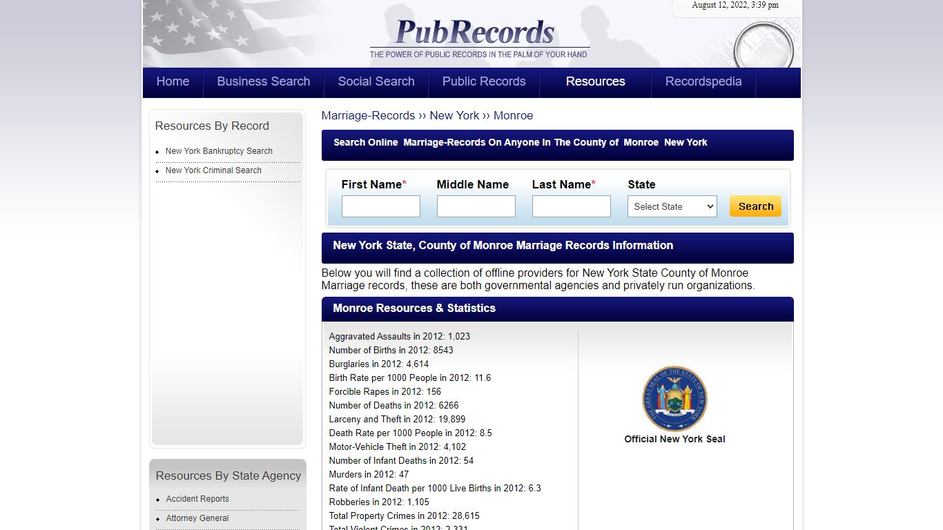 Monroe County, New York Marriage Records